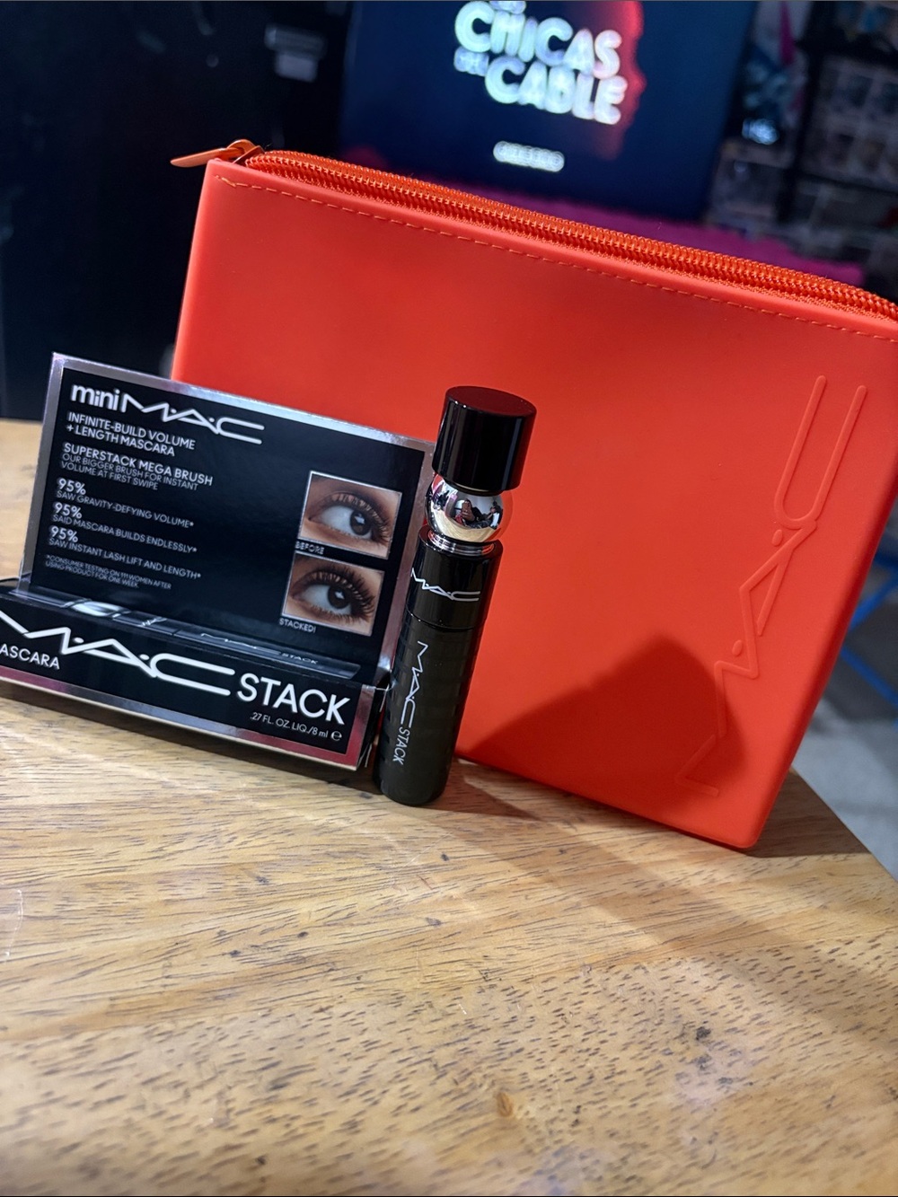 NWT Mac makeup pouch with mini mascara